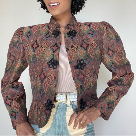 Doncaster Tapestry Blazer Jacket Vintage - Picture 3 of 11